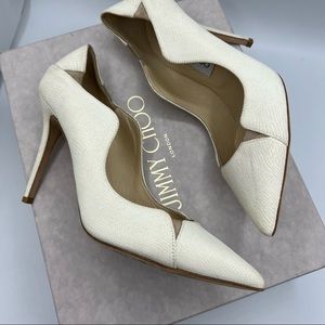 JIMMY CHOO Tamika Suede Leather Pointed Toe Pumps heels Size 8 US 38 EU